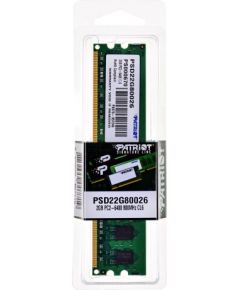 Patriot Memory 2GB PC2-6400 memory module DDR2 800 MHz