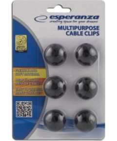Esperanza EBA101K cable clamp Black 6 pc(s)