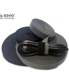 SAVIO Organizer for cables, Tape, Velcro, Black, 10m OC-01/B 1 pc