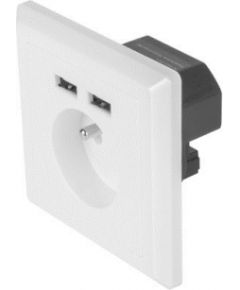 Lanberg AC-WS01-USB2-E socket/socket set
