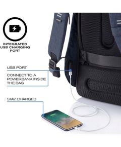 XD DESIGN ANTI-THEFT BACKPACK BOBBY HERO SMALL NAVY P/N: P705.705 Mugursomas