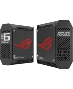 Asus Wifi 6 802.11ax Tri-band Gigabit Gaming Mesh System GT6 ROG Rapture (2-Pack) 802.11ax, 10/100/1000 Mbit/s, Ethernet LAN (RJ-45) ports 3, Antenna type Internal, Black