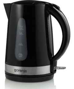 Gorenje Kettle K17BK Standard,  Plastic/ metal, Black, 2200 W, 360° rotational base, 1.7 L