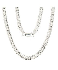 Серебряная цепочка Мона-лиза 4,9 мм, алмазная обработка граней #2400062, Серебро 925°, длина: 50 см, 15.8 гр.