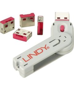 Lindy port lock 4pcs. with - Code red
