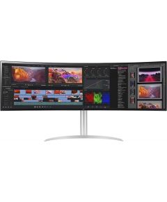 LG 49WQ95X-W, LED monitor (124 cm (49 inch), white, Dual QHD, Free + G-Sync, Nano IPS, 144Hz panel)