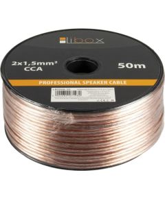 Libox Kabel głośnikowy 2x1,50mm LB0008-50 audio cable 50 m Transparent