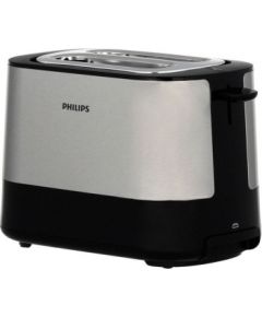 Philips Viva Collection Toaster HD2635/90, plastic, long slot, bun warmer, white / HD2635/90