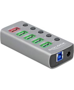 DeLOCK USB 3.2 Gen1 Hub + 4Po + 1SLK + ST + BE - 63262