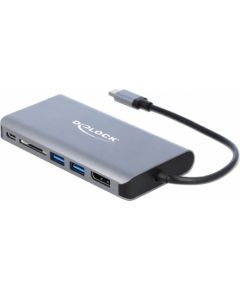 DeLOCK USB-C docking station 4K - HDMI / DP / USB 3.0 / SD / LAN / PD 3.0