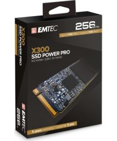 Emtec X300 M.2 SSD Power Pro 256 GB, Solid State Drive (M.2 2280, NVMe PCIe Gen 3.0 x4)