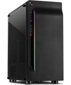 Inter-Tech A-3411 Creek, tower case (black, Tempered Glass)