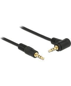 Delock cable Audio 3.5mm male/male angled black 0.5m