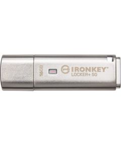 Kingston IronKey Locker 50 16 GB, USB stick (aluminum, USB-A 3.2 Gen 1)