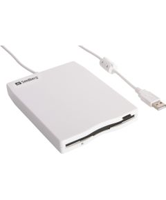 SANDBERG USB Floppy Mini Reader 3.5 inch USB White 0.5 meter 20 inches cable