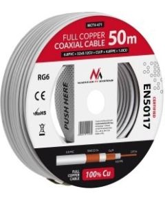 Maclean MCTV-472 coaxial cable RG-6/U 100 m White