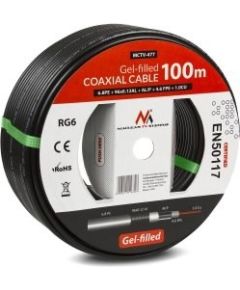 Maclean MCTV-477 coaxial cable 100 m Black