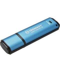 Kingston IronKey Vault Privacy 50 128 GB, USB stick (light blue/black, USB-A 3.2 Gen 1)