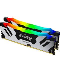 Kingston FURY DDR5 32GB - CL - 38 - D637200 Dual-Kit, DIMM, KF572C38RSAK2-32, Fury Renegade RGB, XMP, black/silver