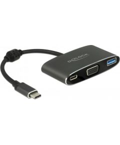 DeLOCK C St>VGA blue +USB A +USB C PD