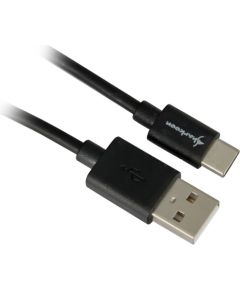 Sharkoon USB 2.0 A - USB C Adapter - black - 1.5m