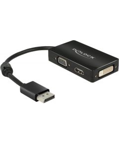 DeLOCK Adapter Displayport - VGA/HDMI/DVI-D Black