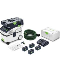 Akumulatora putekļsūcējs Festool CLEANTEC CTMC MIDI I-Plus; 18 V; 4x5,0 Ah akum.