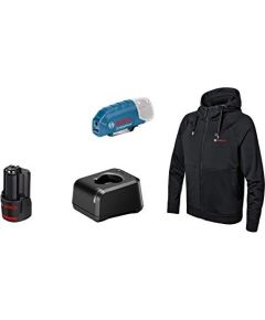 Bosch Heat+Jacket GHH 12+18V Kit size L, clothing (black, incl. charging adapter GAA 12V-21, 1x 12 volt battery)