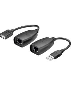 goobay USB 2.0 Hi-Speed extension cable (black, 20cm)