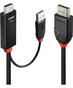 Lindy HDMI > DisplayPort adapter cable (black/red, 1 meter)