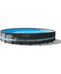 Intex Frame Baseina komplekts Ultra Rondo XTR Ø 610 x 122cm, peldbaseins , tumši pelēka/zila, smilšu filtru sistēma SF80220RC-2