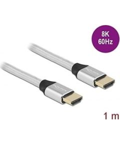 DeLOCK UHS HDMI 48Gbps 8K 60Hz 1.0m silver - 85366