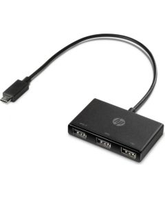 HP USB-C to USB-A Hub, USB Hub (black)