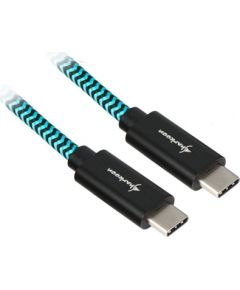 Sharkoon USB 3.1 C-C black / blue 0.5m - Aluminum + Braid