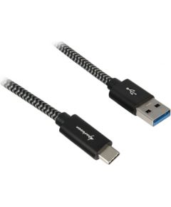 Sharkoon USB 3.1 A-C black / grey 1.0m - Aluminum + Braid