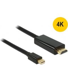 DeLOCK miniDP - HDMI A St-St - black 1m - Mini Displayport 1.1