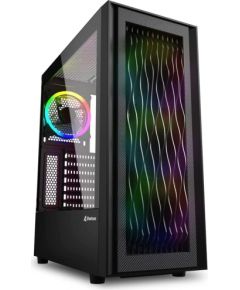 Sharkoon RGB WAVE, pc case (black, tempered glass side panel)