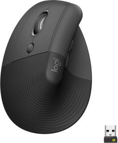 Logitech Lift, Mouse (graphite/black, left-handed, Logi Bolt, Bluetooth, Windows/macOS/iPadOS)