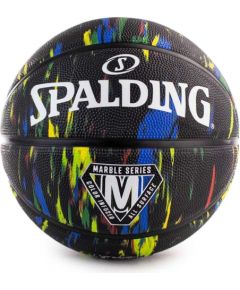 Basketbola Bumba SPALDING MARBLE 7 IZMĒRS MELNS Basketbolam