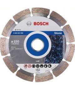 Dimanta griešanas disks Bosch PROFESSIONAL FOR STONE; 150 mm