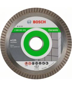 Dimanta griešanas disks Bosch BEST FOR CERAMIC EXTRACLEAN TURBO; 125 mm