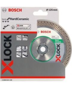 Dimanta griešanas disks Bosch XLOCK Best for Hard Ceramic; 125 mm