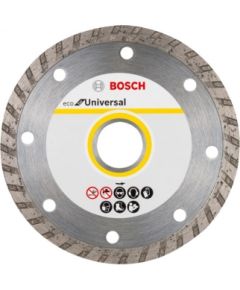 Dimanta griešanas disks Bosch ECO for Universal Turbo; 115x22,23 mm; 10 gab.