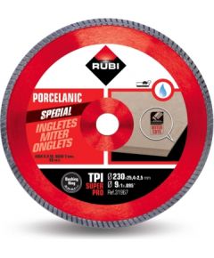 Dimanta griešanas disks mitrai griešanai Rubi TPI 230 SUPERPRO; 230 mm