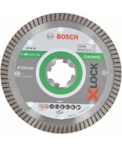 Dimanta griešanas disks Bosch X-LOCK Best for Ceramic Extra Clean Turbo; 125 mm