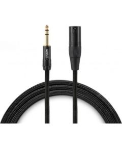 Warm Audio PREM-XLRM-TRSM-3 audio cable 0.9 m 6.35mm TRS XLR Black