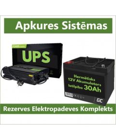 Rezerves Elektropadeves Komplekts Apkures Sistēmai 300W + 12V 33Ah akumulators