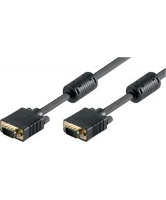 goobay MonitorCable with 15-poligen HD-Plugn, Cable black, 2 meters