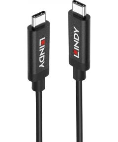 Lindy USB 3.2 Gen 2 active cable, USB-C plug > USB-C plug (black, 3 meters, PD, charging with up to 60 watts)