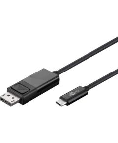 goobay USB adapter cable, USB-C connector > DisplayPort connector (black, 1.2 meters, 4K 60Hz)